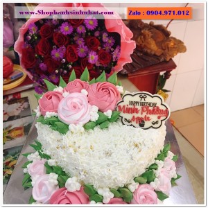 Combo Bánh Kem & Hoa Tươi - MM67